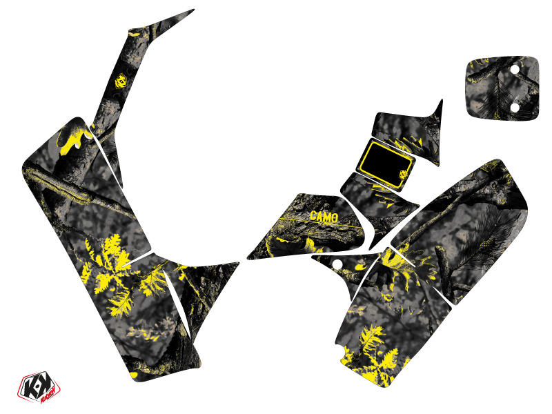 Kit Déco Quad Camo Suzuki 50 LT Noir Jaune (1994-2003) KUTVEK - vue 2