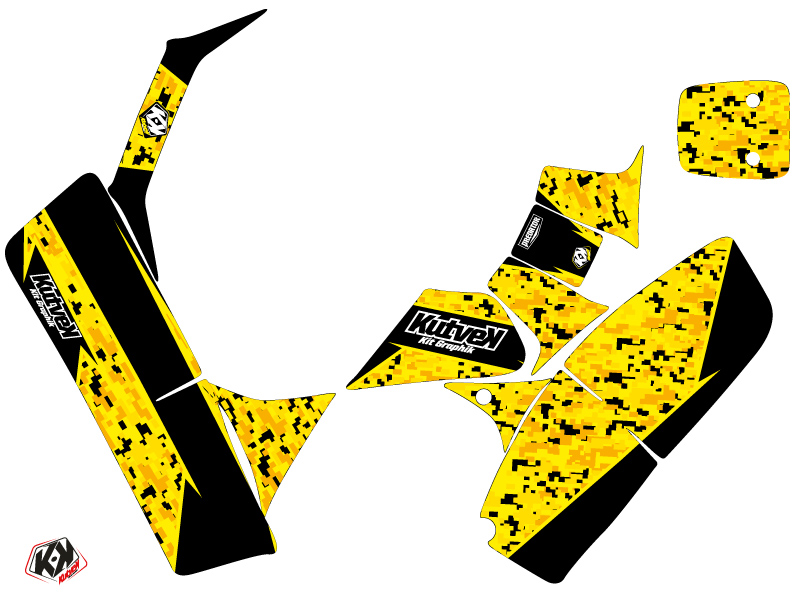 Kit Déco Quad Predator Suzuki 50 LT Noir Jaune (1994-2003) KUTVEK - vue 2