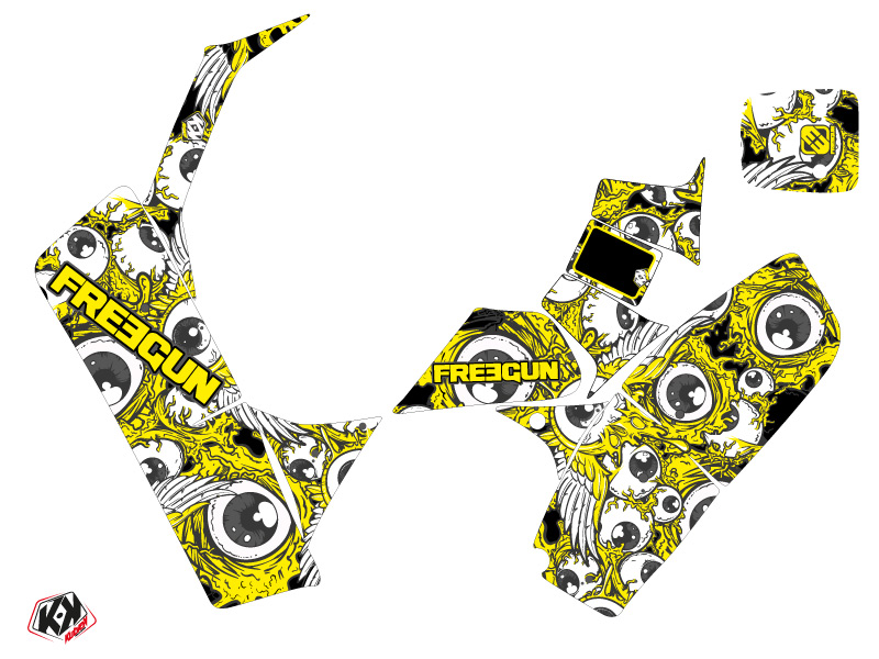 Kit décoratif Freegun Eyed Suzuki LT 50 jaune (1994-2003) - vue 2