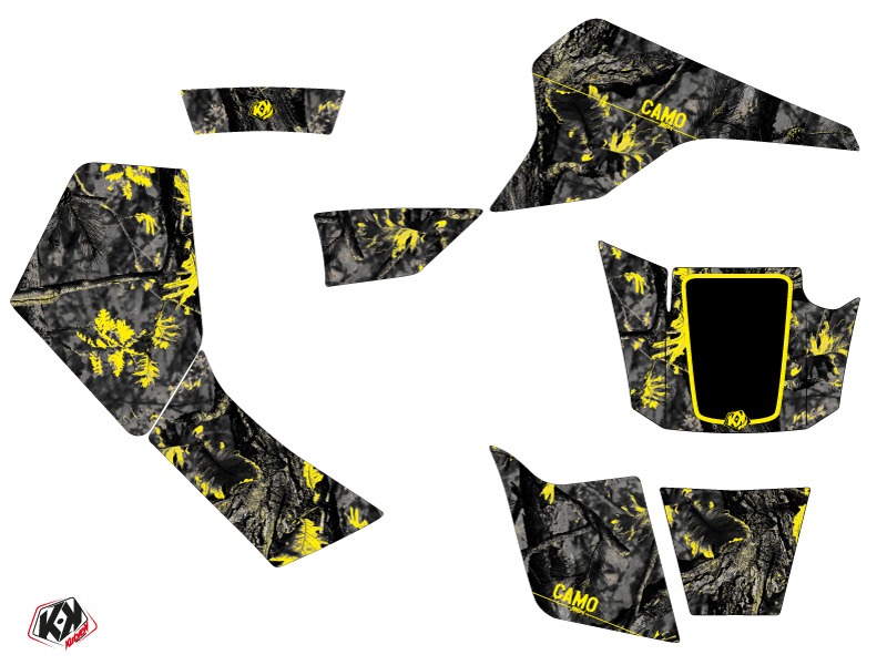 Kit Déco Quad Camo Suzuki LT 80 Noir Jaune KUTVEK - vue 2