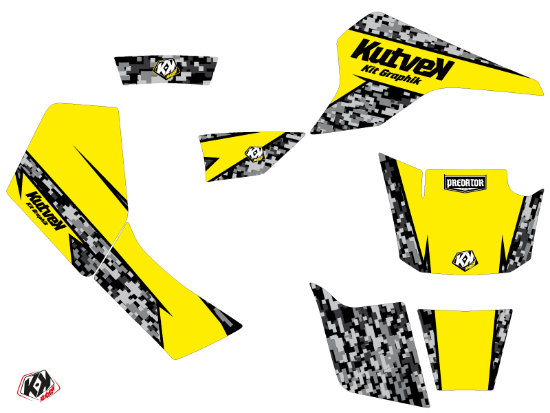 Kit déco quad Predator Suzuki LT 80 jaune KUTVEK (1987-2003) - vue 2