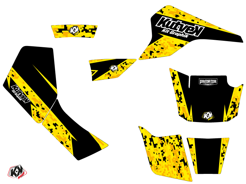 Kit Déco Quad Predator Suzuki LT 80 Noir Jaune 1987-2003 - vue 2