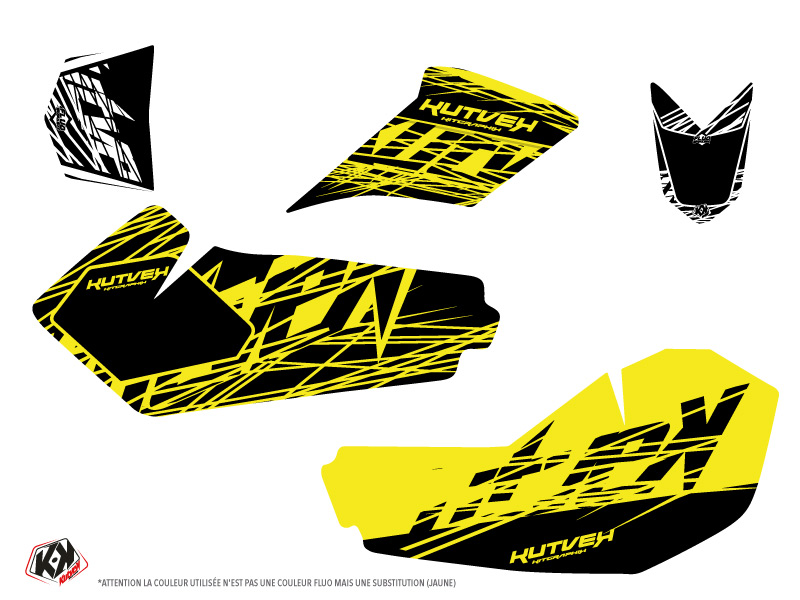 Kit Déco Quad Eraser Fluo Suzuki LTZ 90 Jaune 2007-2013 - vue 2