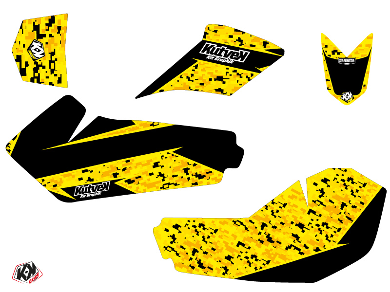 Kit Déco Quad Predator Suzuki LTZ 90 Noir Jaune (2007-2013) - vue 2