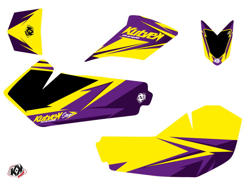 Kit Déco Quad Stage Suzuki 90 LTZ Jaune Violet (2007-2013) - vue 2