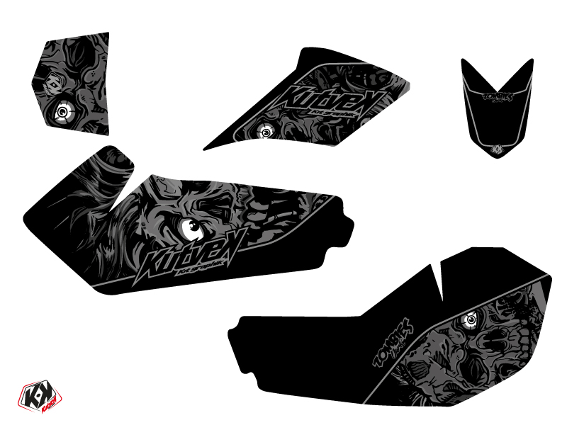 Kit Déco Quad Zombies Dark Suzuki 90 LTZ Noir (2007-2013) - vue 2