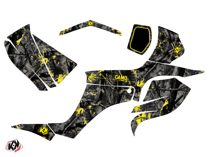 Kit Déco Quad Camo Suzuki LTZ 250 Noir Jaune 2004-2011 KUTVEK - vue 2