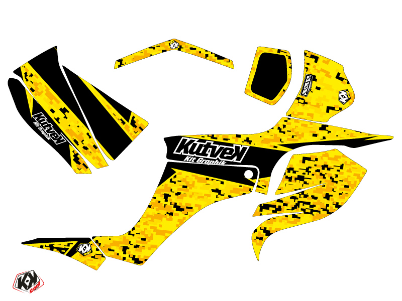 Kit Déco Quad Predator Suzuki LTZ 250 Noir Jaune (2004-2011) KUTVEK - vue 2