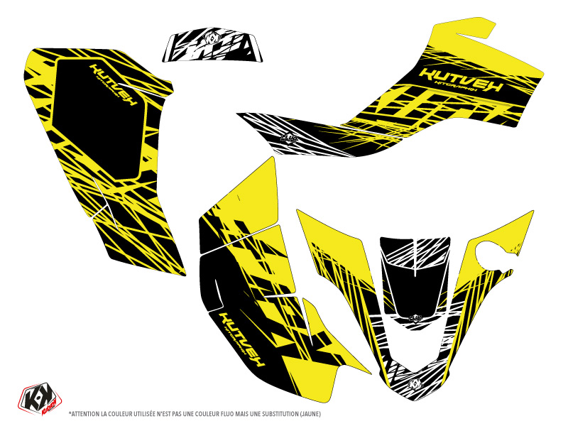 Kit Déco Quad Eraser Fluo Suzuki Z 50 Jaune (2006-2018) KUTVEK - vue 2