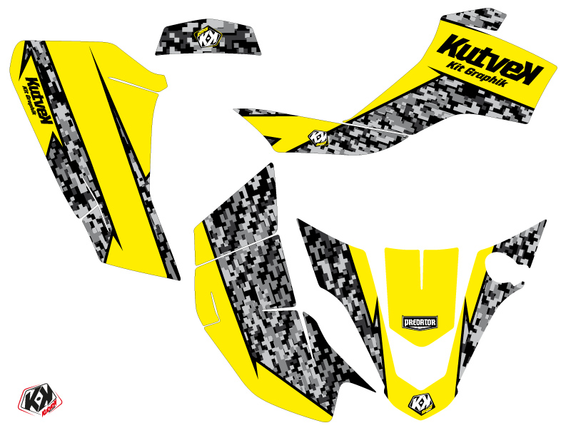 Kit déco Quad Prédateur Suzuki Z 50 jaune (2006-2018) KUTVEK - vue 2
