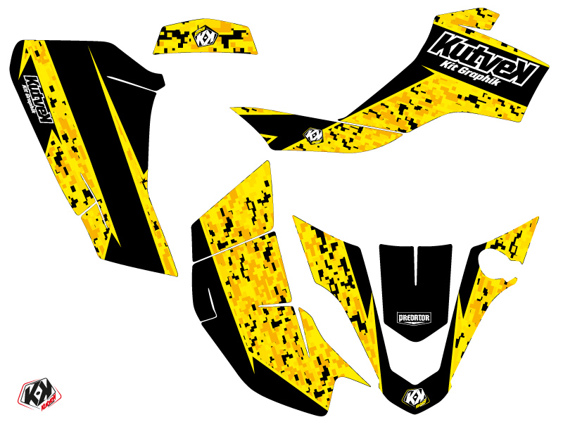 Kit Déco Quad Predator Suzuki Z 50 Noir Jaune KUTVEK (2006-2018) - vue 2