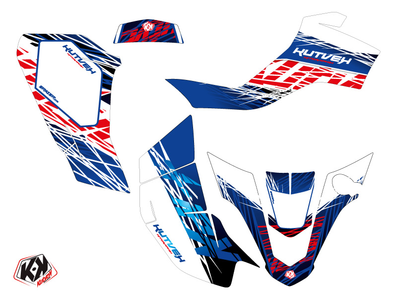 Kit Déco Quad Eraser Suzuki Z 50 Bleu Rouge (2006-2018) - vue 2