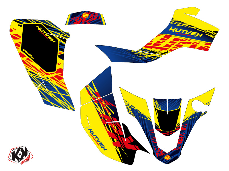 Kit décoration Quad Eraser Suzuki Z 50 bleu jaune (2006-2018) - vue 2