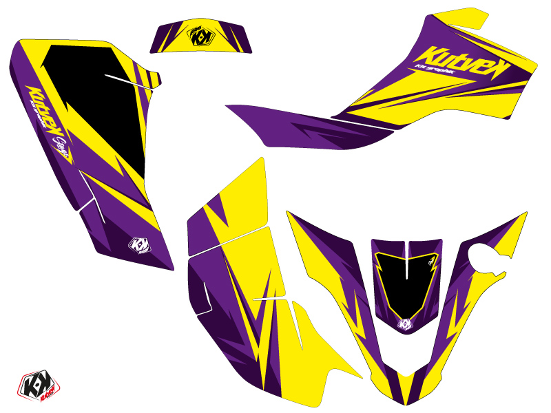 Kit déco quad Stage Suzuki Z 50 jaune violet (2006-2018) Kutvek - vue 2