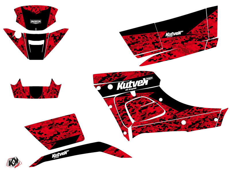Kit Déco Quad Predator TGB Blade 1000 V-TWIN Rouge Noir (2015-2018) KUTVEK - vue 2