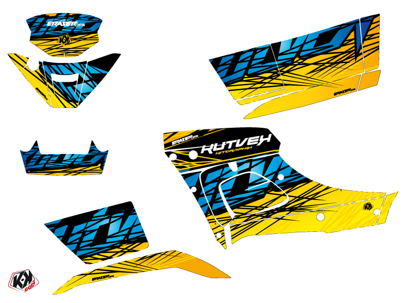 Kit Déco Quad KUTVEK Eraser TGB Blade 1000 V-TWIN Jaune Bleu (2015-2018) - vue 2