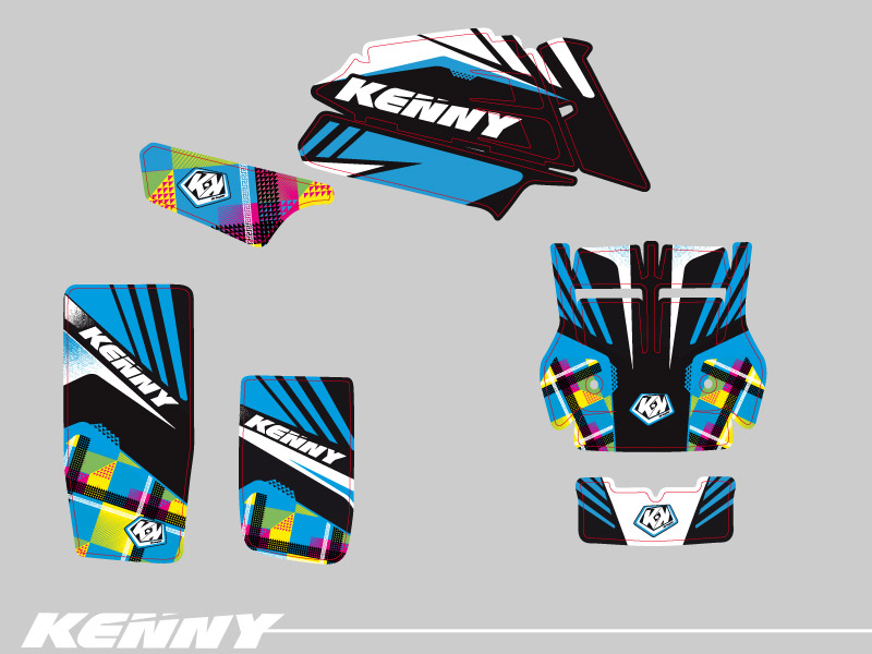 Kit Déco Quad Kenny Yamaha Banshee Bleu (1987-2023) - vue 2