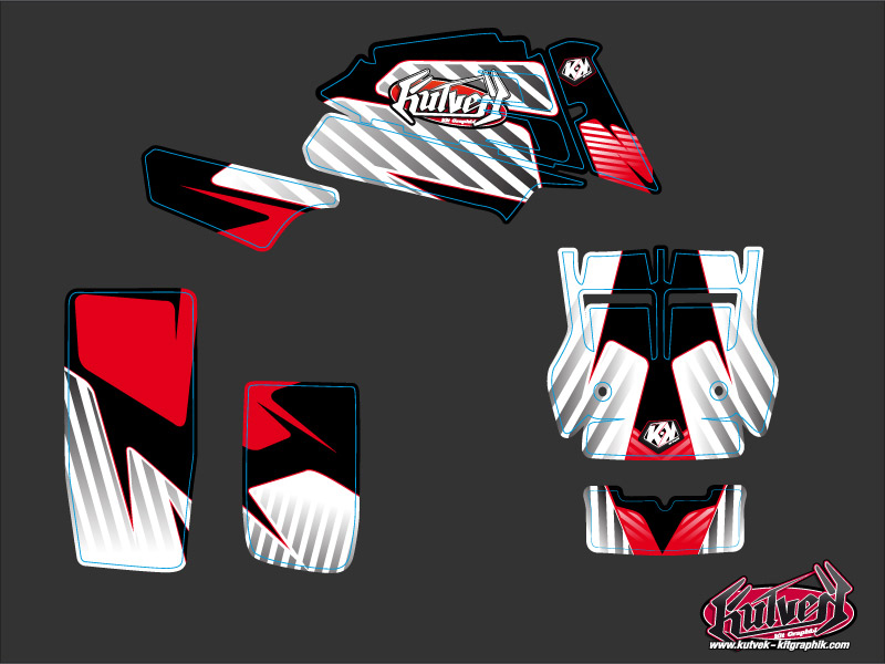Kit Déco Quad Factory Yamaha Banshee Rouge KUTVEK (1987-2023) - vue 2