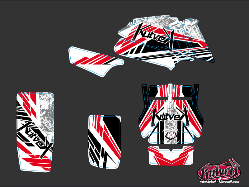 Kit déco Quad Spirit Yamaha Banshee rouge KUTVEK (1987-2023) - vue 2
