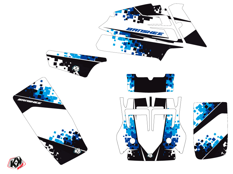 Kit Déco Quad Hangtown Yamaha Banshee Bleu (1987-2023) KUTVEK - vue 2