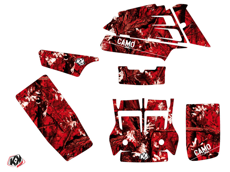 Kit Décoration Quad Camo Yamaha Banshee Rouge KUTVEK (1987-2023) - vue 2