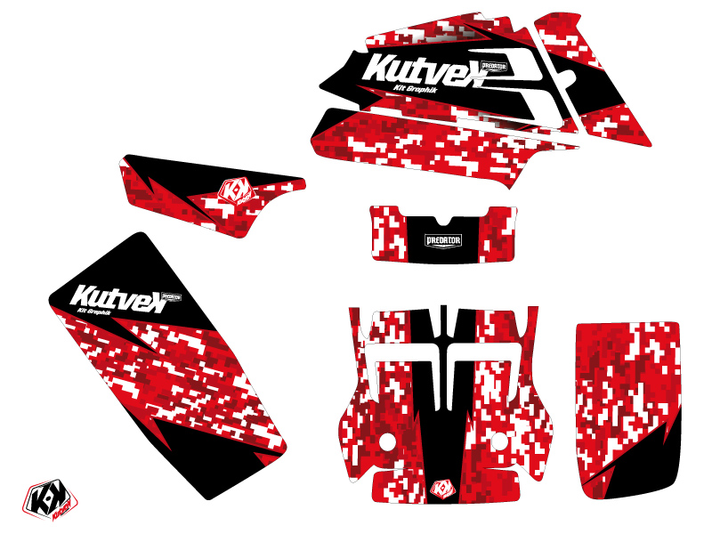 Kit Déco Quad Predator Yamaha Banshee Rouge KUTVEK (1987-2023) - vue 2