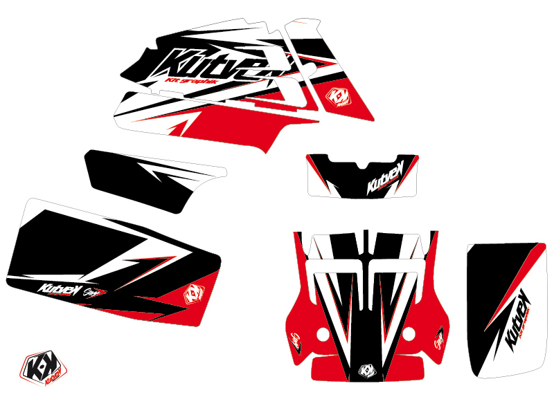 Kit Déco Quad Stage Yamaha Banshee Noir Rouge (1987-2023) KUTVEK - vue 2