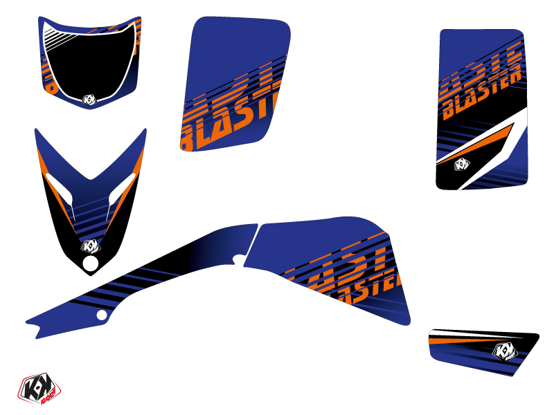 Kit Déco Quad Flow Yamaha Blaster Orange (1988-2002) KUTVEK - vue 2