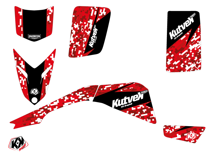 Kit Déco Quad Predator Yamaha Blaster Rouge KUTVEK (1988-2002) - vue 2
