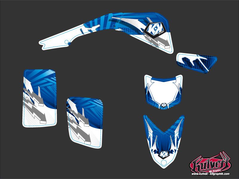 Kit Déco Quad Graff Yamaha Blaster Bleu KUTVEK (1988-2002) - vue 2