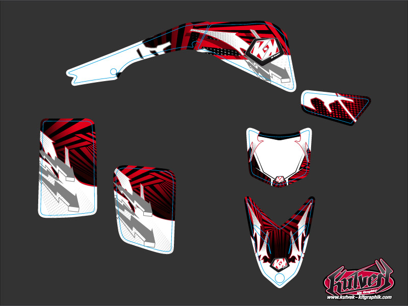 Kit Déco Quad Graff Yamaha Blaster Rouge (1988-2002) KUTVEK - vue 2