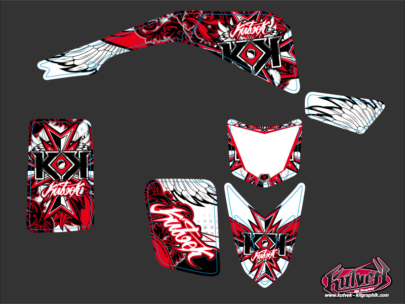 Kit décoratif Quad Demon Yamaha Blaster rouge KUTVEK (1988-2002) - vue 2