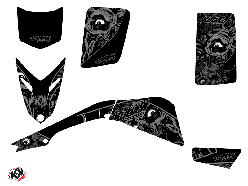 Kit Déco Quad Zombies Dark Yamaha Blaster Noir (1988-2002) - vue 2