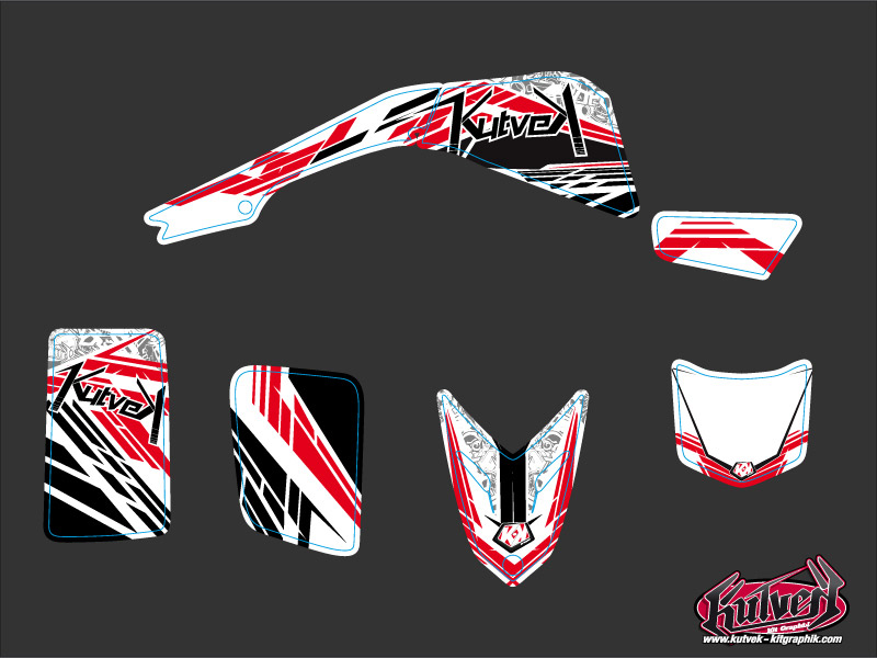 Kit Déco Quad Spirit Yamaha Blaster Rouge 2003-2007 Kutvek - vue 2
