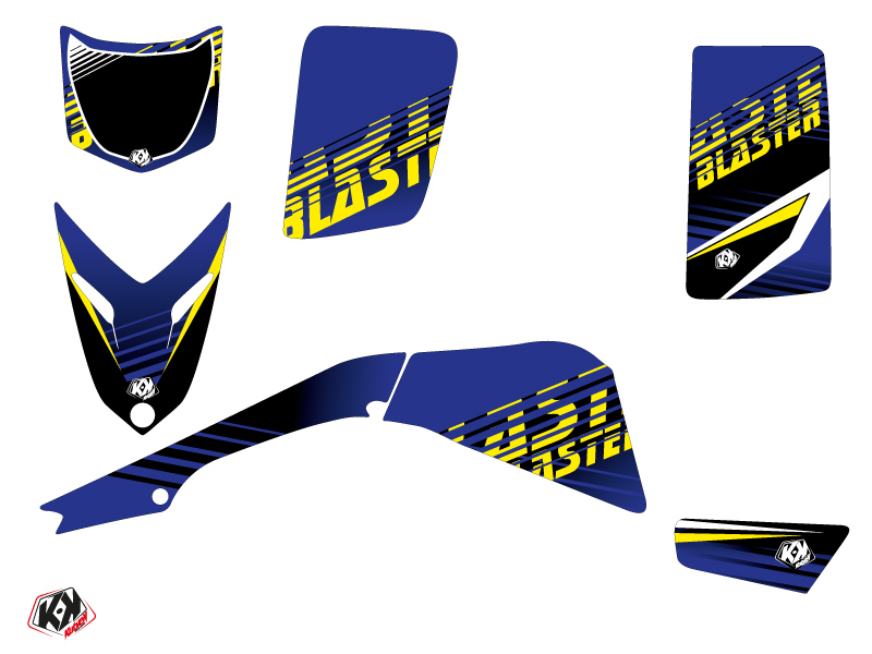 Kit Déco Quad Flow Yamaha Blaster Jaune (2003-2007) - vue 2