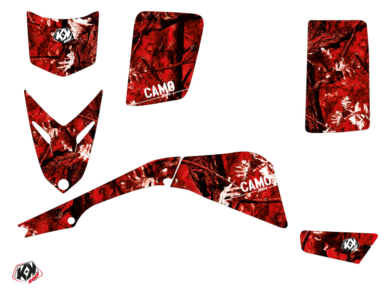 Kit Déco Quad Camo Yamaha Blaster Rouge (2003-2007) KUTVEK - vue 2