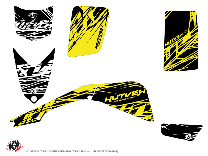 Kit Déco Quad Eraser Fluo Yamaha Blaster Jaune (2003-2007) - vue 2