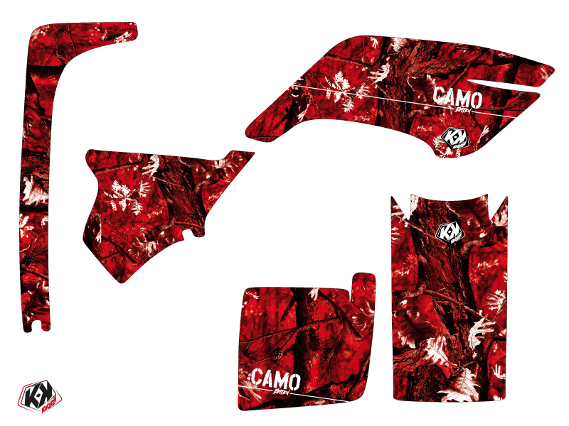 Kit déco quad camouflage Yamaha Breeze rouge KUTVEK (1994-2004) - vue 2