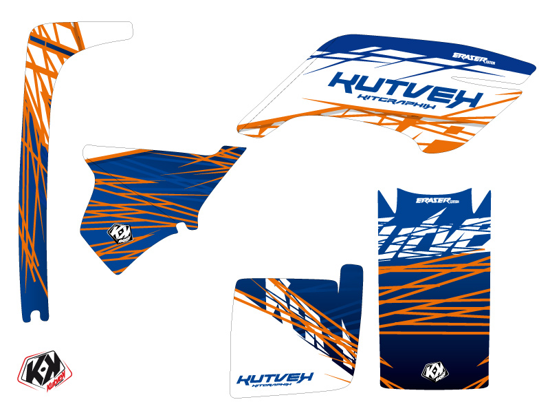 Kit Déco Quad Eraser Yamaha Breeze Bleu Orange (1994-2004) KUTVEK - vue 2