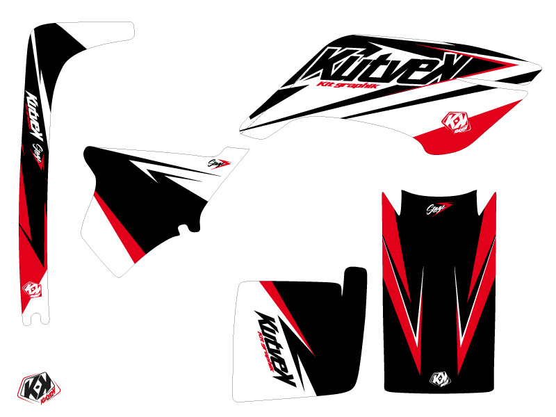 Kit Décoration Quad Stage Yamaha Breeze Noir Rouge 1994-2004 - vue 2