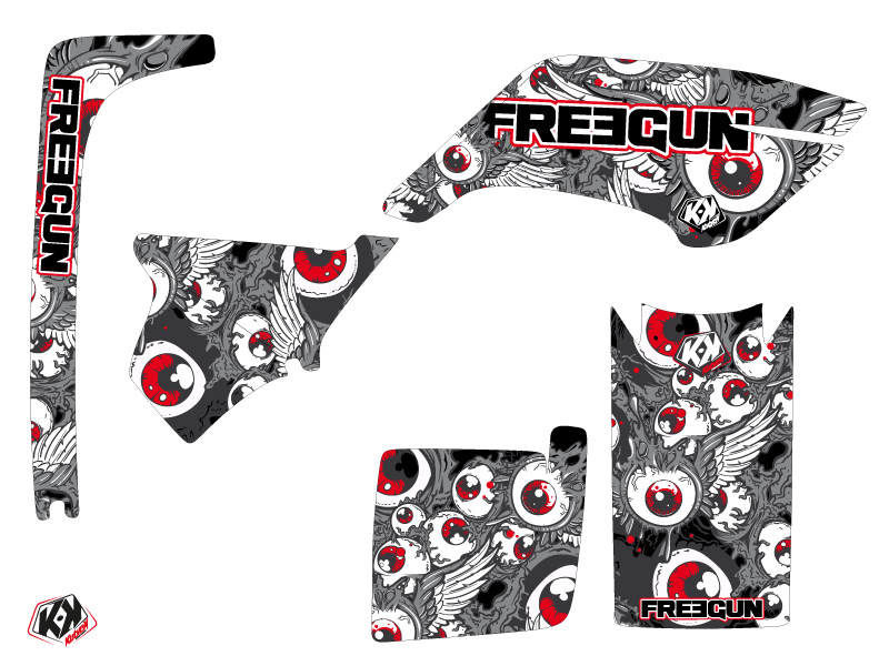 Kit Déco Quad Freegun Eyed Yamaha Breeze Rouge (1994-2004) - vue 2
