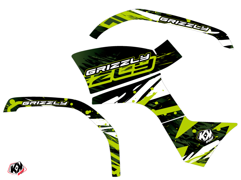 Kit déco quad Kutvek Wild Yamaha 125 Grizzly vert (2005-2013) - vue 2