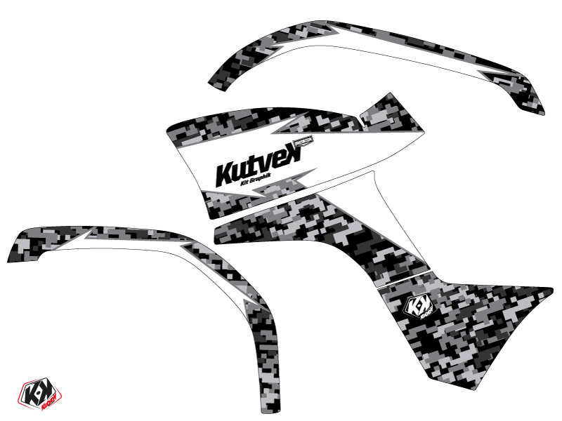 Kit Déco Quad Predator Yamaha 125 Grizzly Blanc (2005-2013) KUTVEK - vue 2