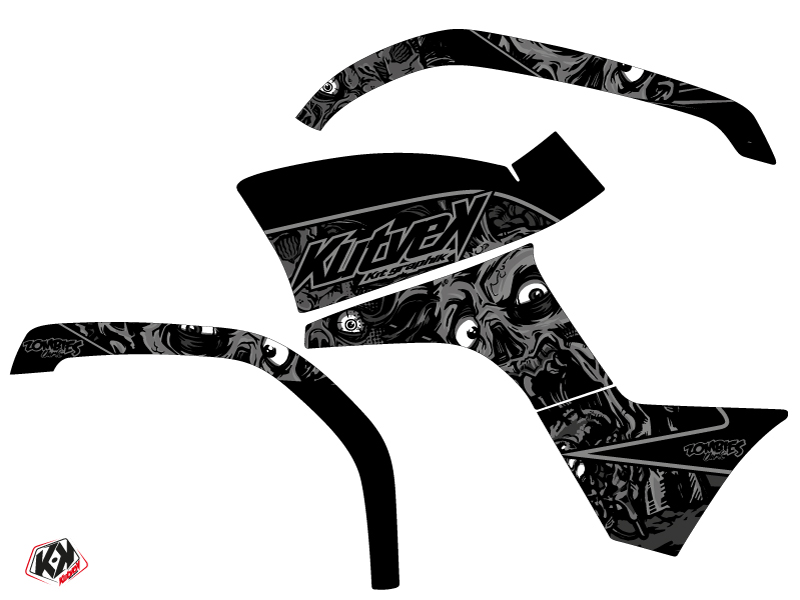 Kit décoratif Quad Zombies Dark Yamaha 125 Grizzly Noir (2005-2013) - vue 2