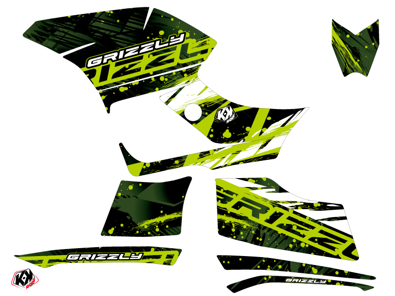 Kit Déco Quad Wild Yamaha 300 Grizzly Vert (2011-2014) KUTVEK - vue 2