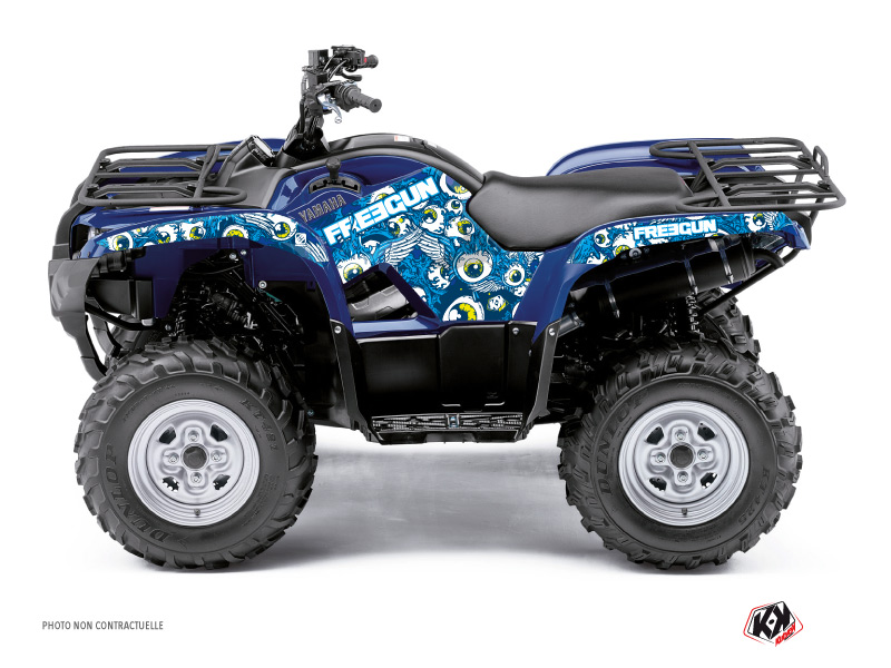Kit déco Kutvek Freegun Eyed Yamaha 300 Grizzly bleu (2011-2014)