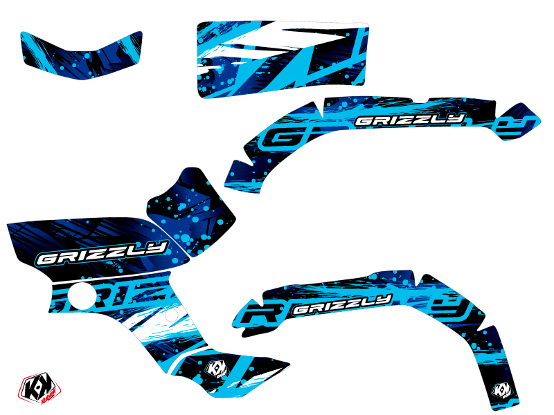 Kit Déco Quad Wild Yamaha 350 Grizzly Bleu KUTVEK (2006-2018) - vue 2