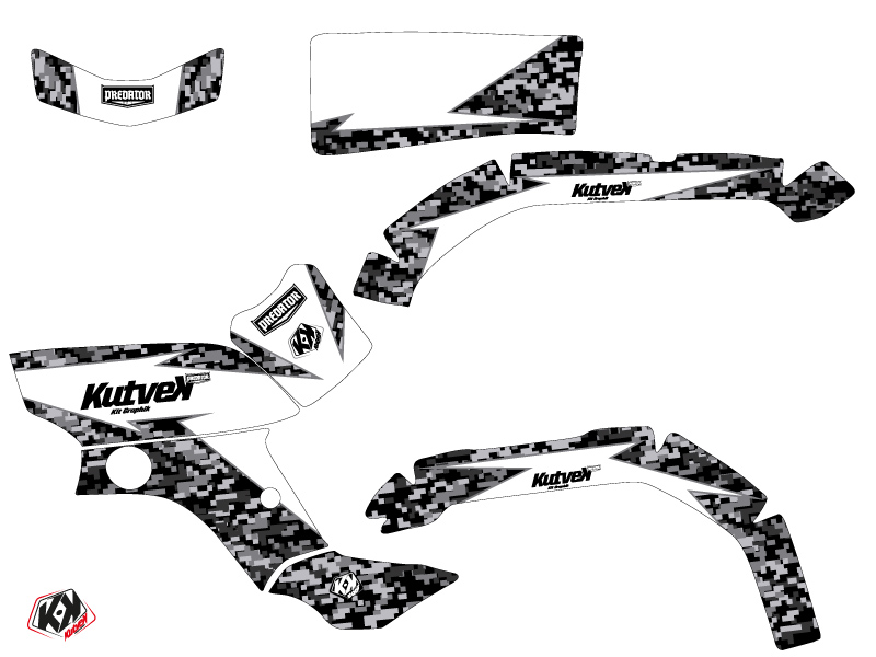 Kit Déco Quad Predator Yamaha 350 Grizzly Blanc (2006-2018) - vue 2
