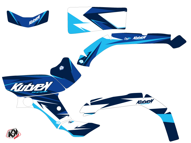 Kit décoration quad Kutvek Yamaha 350 Grizzly bleu 2006-2018 - vue 2
