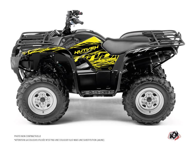 Kit Déco Quad Eraser Fluo Yamaha 450 Grizzly Jaune KUTVEK (2008-2018)